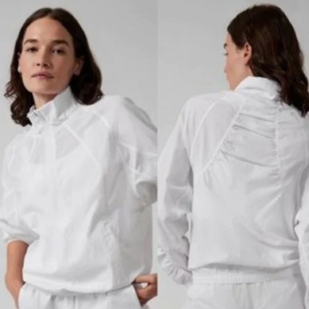 NWOT Athleta Grace Half-Zip Top - White - XL